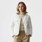 Club1972 | Women’s Classic Quilted Satin Button Jacket