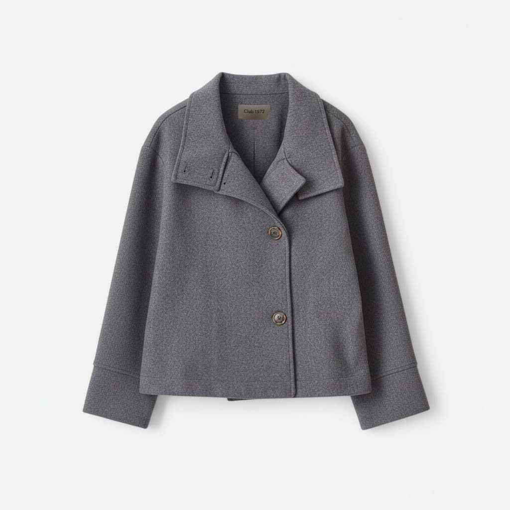 Club1972 | Women's Refined Wool Blend Cropped Boxy Jacket