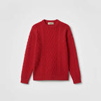 Club1972 | Men's Classic Cable-Knit Crewneck Sweater