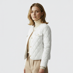 Club1972 | Women’s Classic Quilted Satin Button Jacket