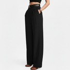 Club1972 | Women's Classic Pleated Wide-Leg Trousers