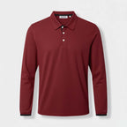 Club1972 | Men's Classic Long-Sleeve Cotton Polo Shirt