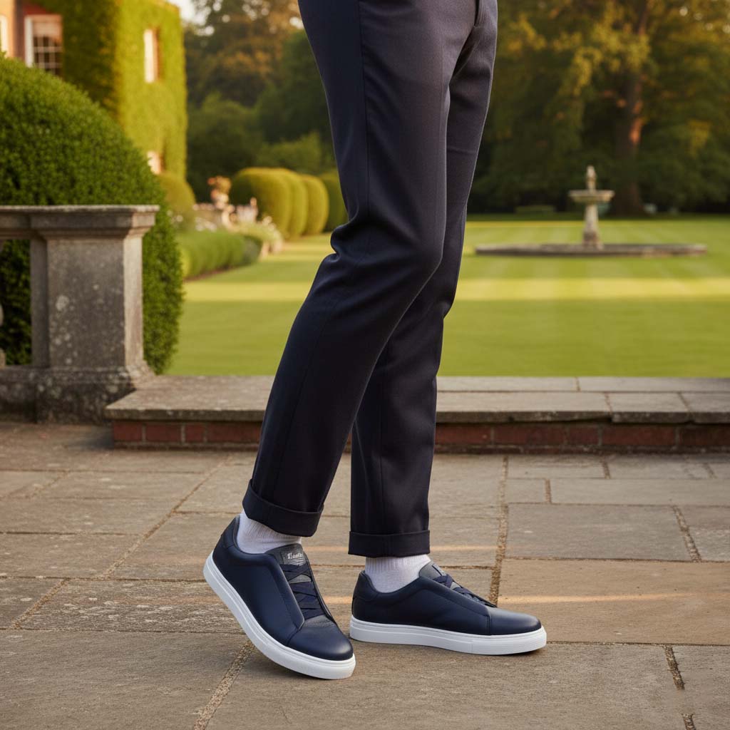 Club1972 | Men's Refined Leather Slip-On Sneakers