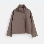 Club1972 | Women's Refined Wool Blend Cropped Boxy Jacket