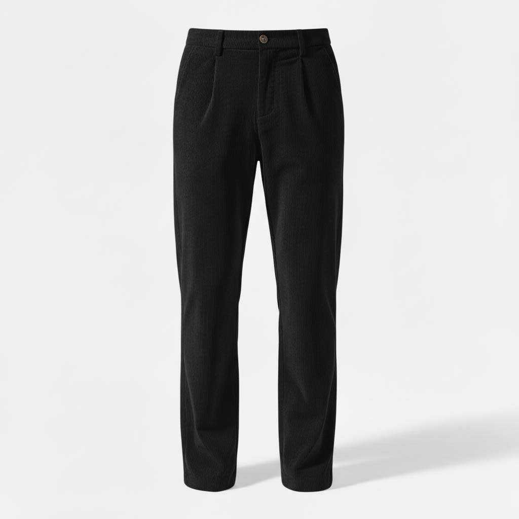 Club1972 | Men's Tailored Corduroy Pleated Trousers