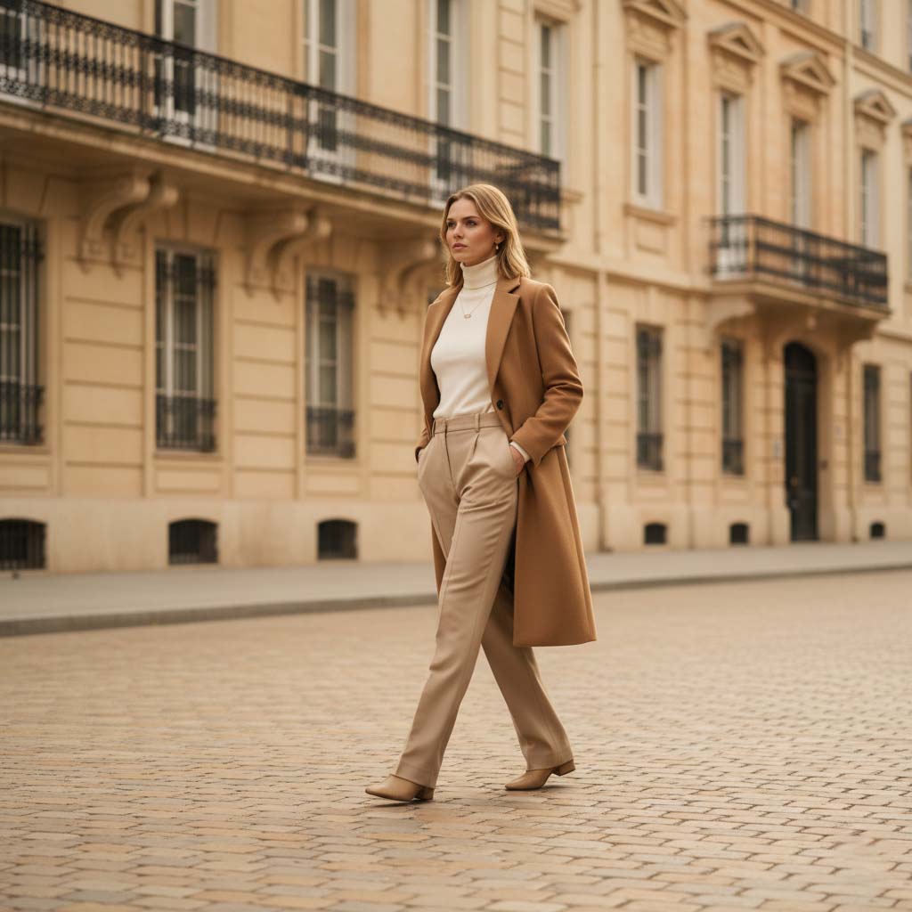 Club1972 | Women's Tailored Wool Blend Longline Coat