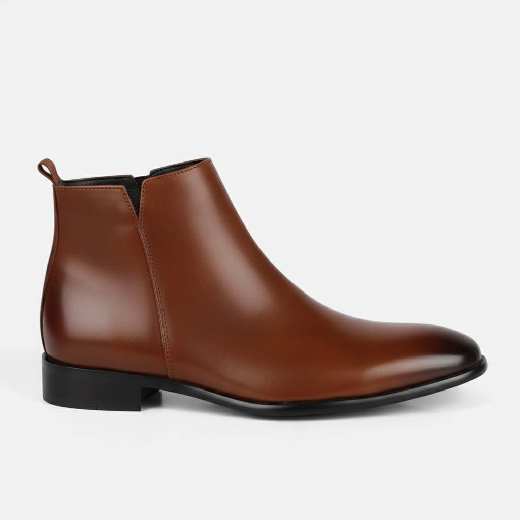 Club1972 | Men's Classic Leather Chelsea Ankle Boots
