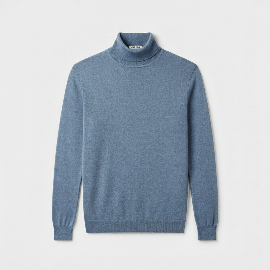 Club1972 | Men’s Refined Merino Wool Turtleneck Sweater
