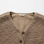 Club1972 | Women's Casual Teddy Fleece Button-Front Vest