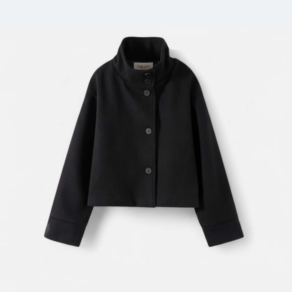 Club1972 | Women's Refined Wool Blend Cropped Boxy Jacket