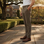 Club1972 | Men's Tailored Corduroy Pleated Trousers