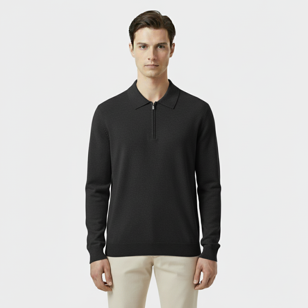 Club1972 | Men’s Refined Merino Zip Polo