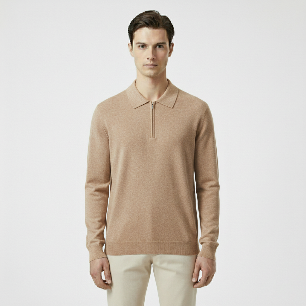 Club1972 | Men’s Refined Merino Zip Polo