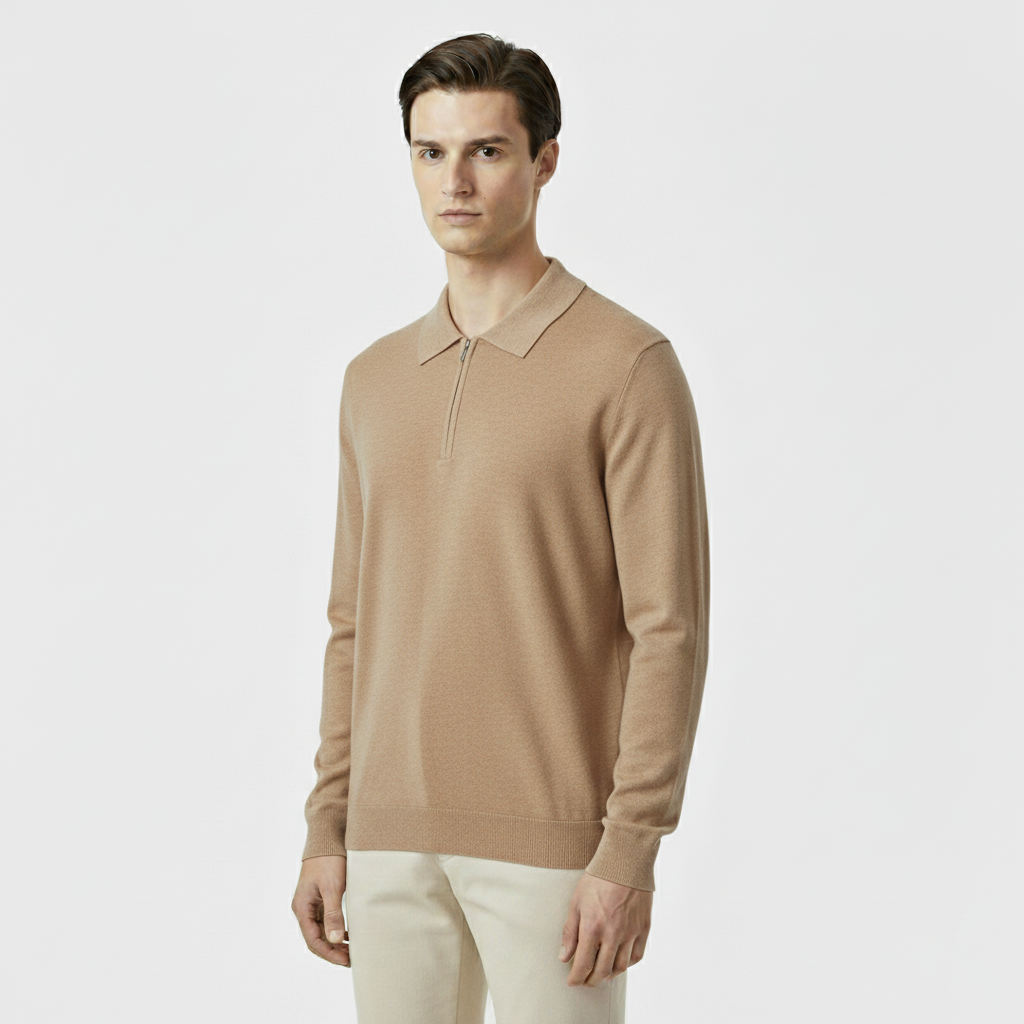 Club1972 | Men’s Refined Merino Zip Polo