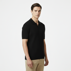 Club1972 | Men's Classic Ribbed Knit Polo Sweater