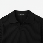 Club1972 | Men's Classic Ribbed Knit Polo Sweater