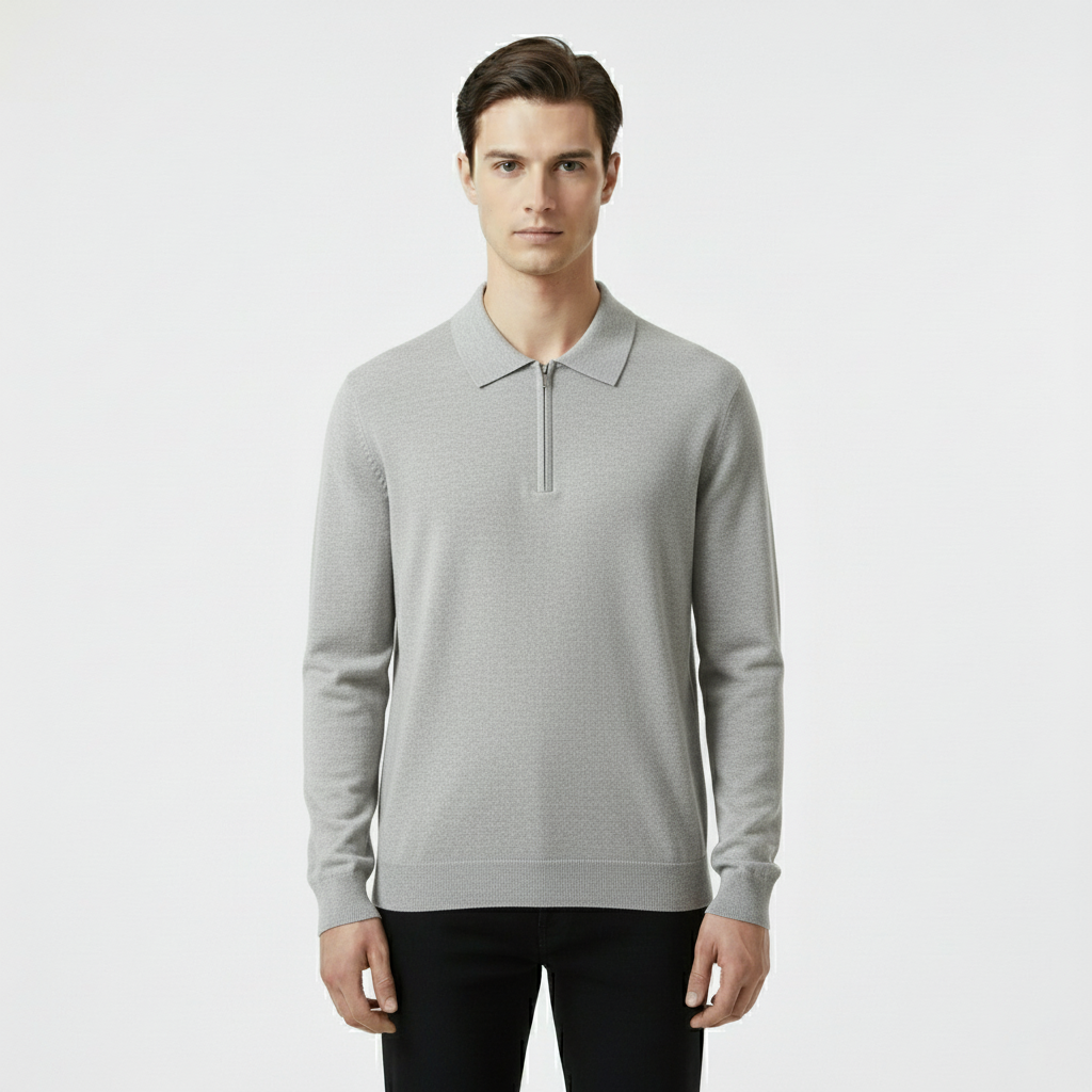 Club1972 | Men’s Refined Merino Zip Polo