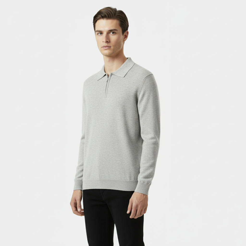 Club1972 | Men’s Refined Merino Zip Polo