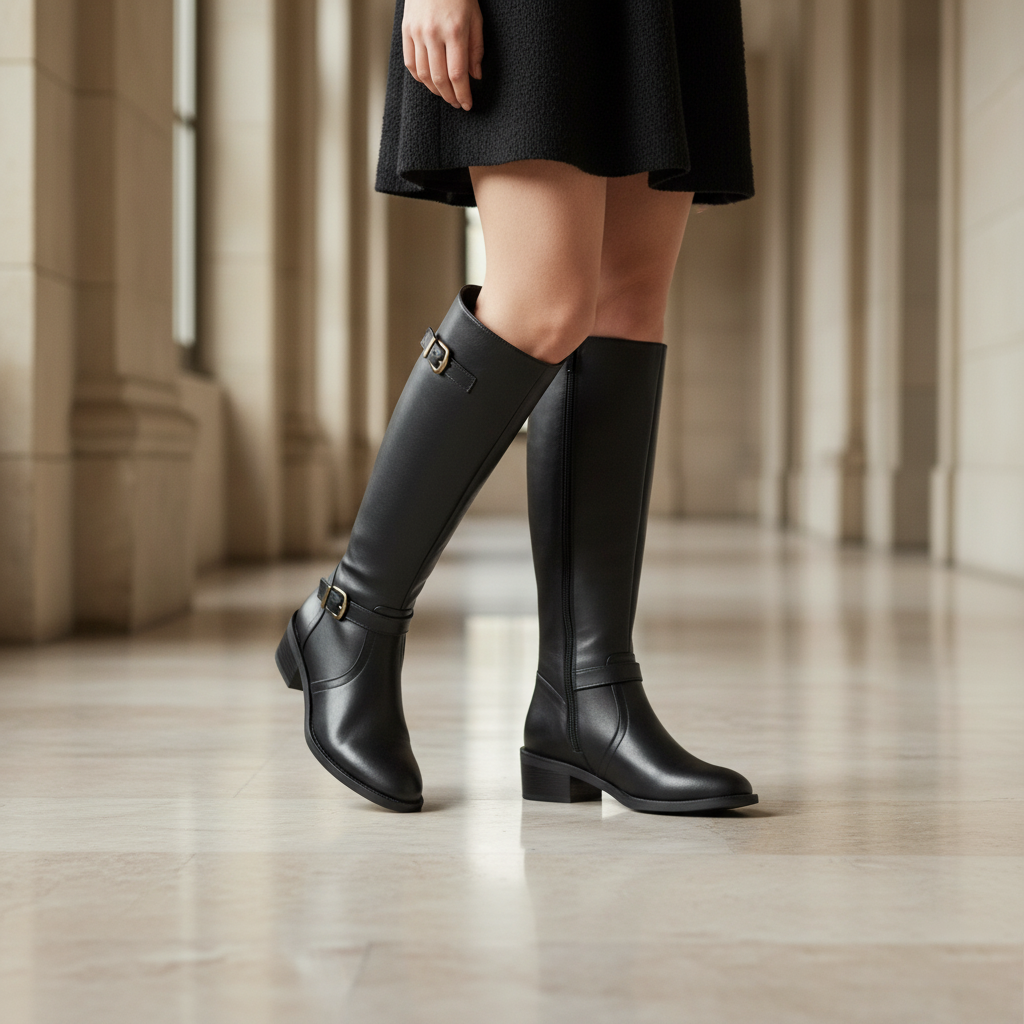 Club1972 | Women's Classic Leather Riding Boots
