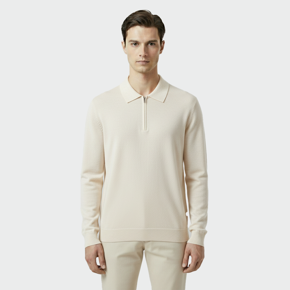 Club1972 | Men’s Refined Merino Zip Polo