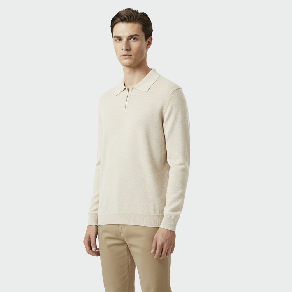 Club1972 | Men’s Refined Merino Zip Polo